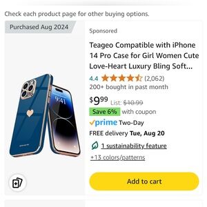 NWT iPhone14 Pro phone case. Ordered the wrong one & waited too long to return!